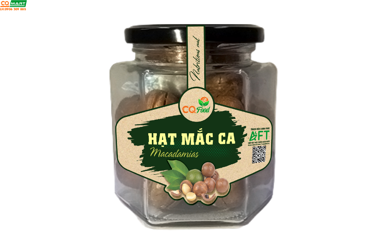 Hạt Macca CQ Food 200g - Hũ Thủy Tinh