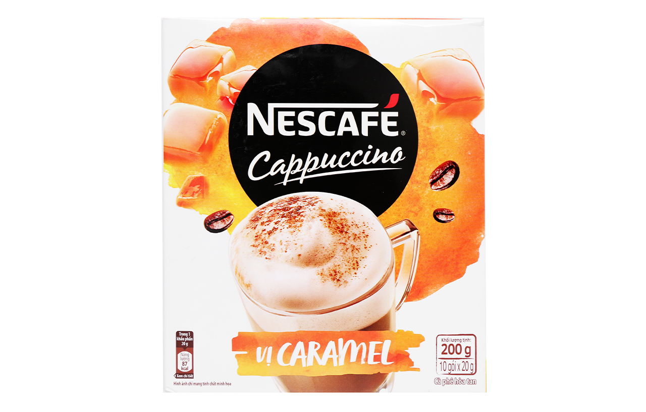 Nescafe Cappuccino Vị Caramel 200g
