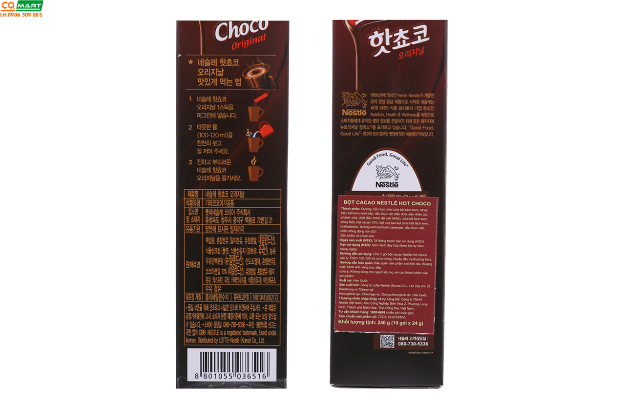 Bột Cacao Nestlé Hot Choco Hộp 240g