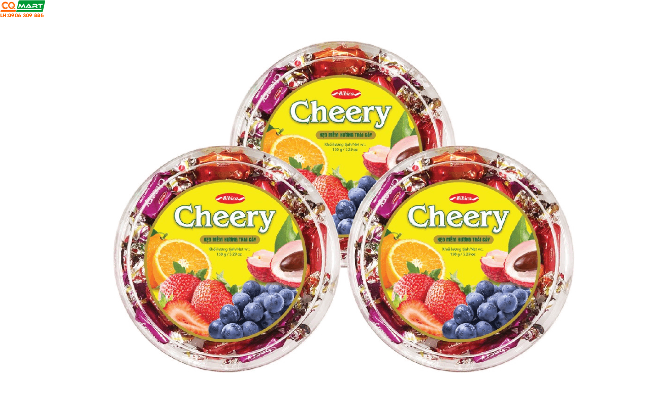 Kẹo Cheery Hộp Nhựa Tròn 150g