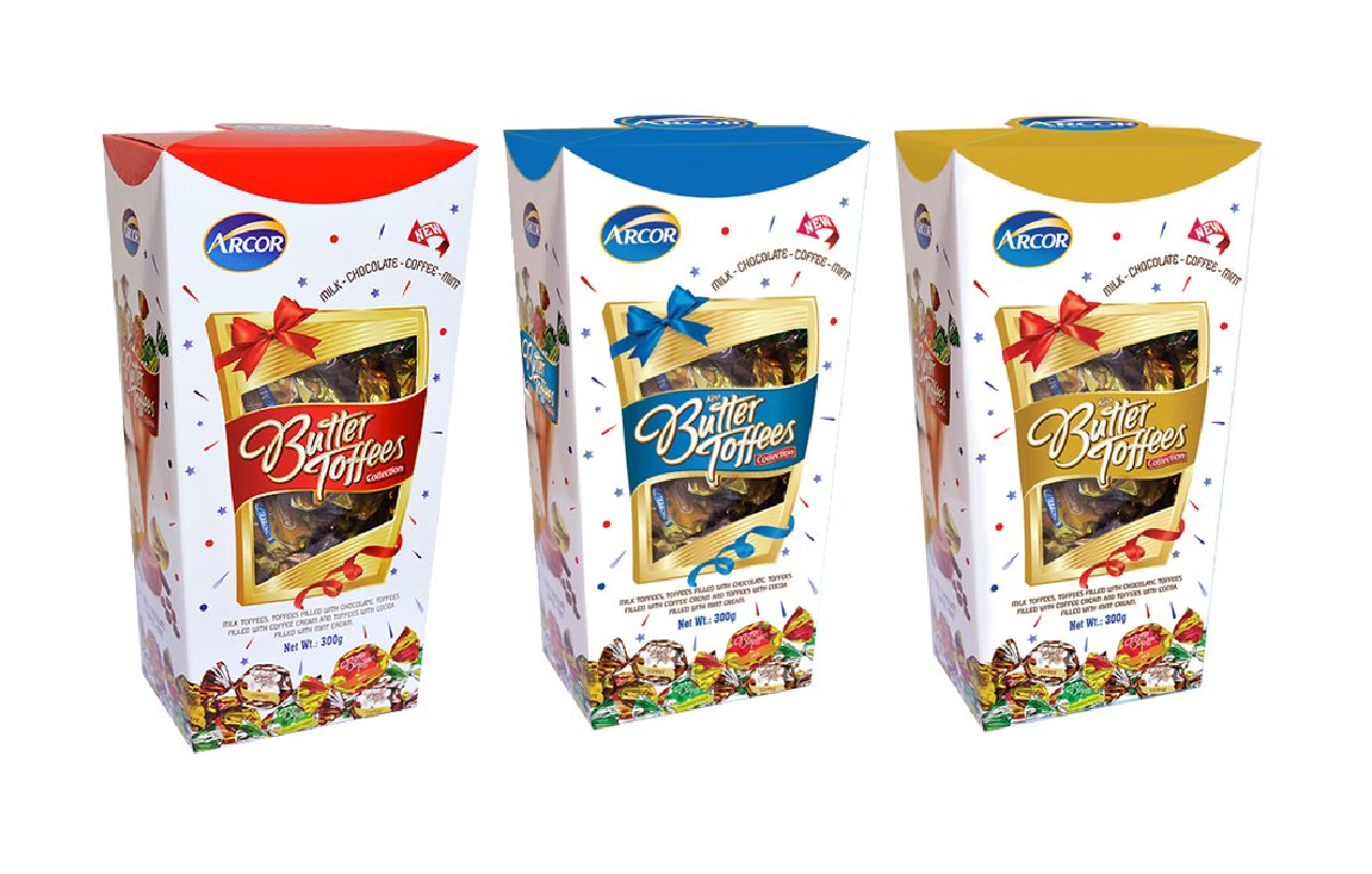 Kẹo Chocolate Butter Toffees Hộp Hình Thang 300gr