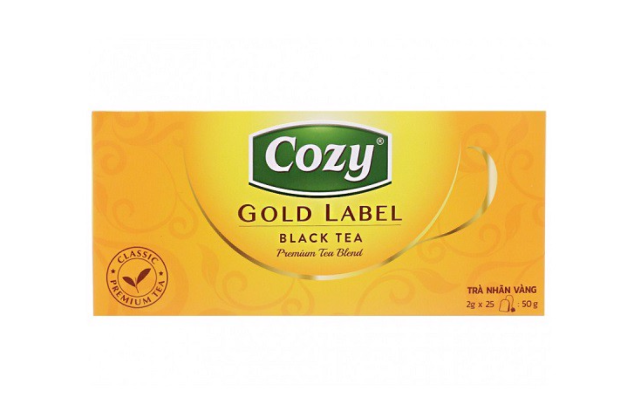 Trà Cozy Black Tea Nhãn Vàng 2g x 25gói