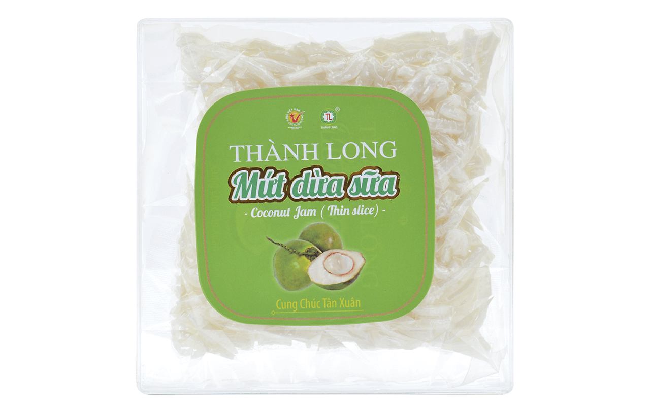 Mứt Dừa Sữa Thành Long 200g - Hộp Vuông