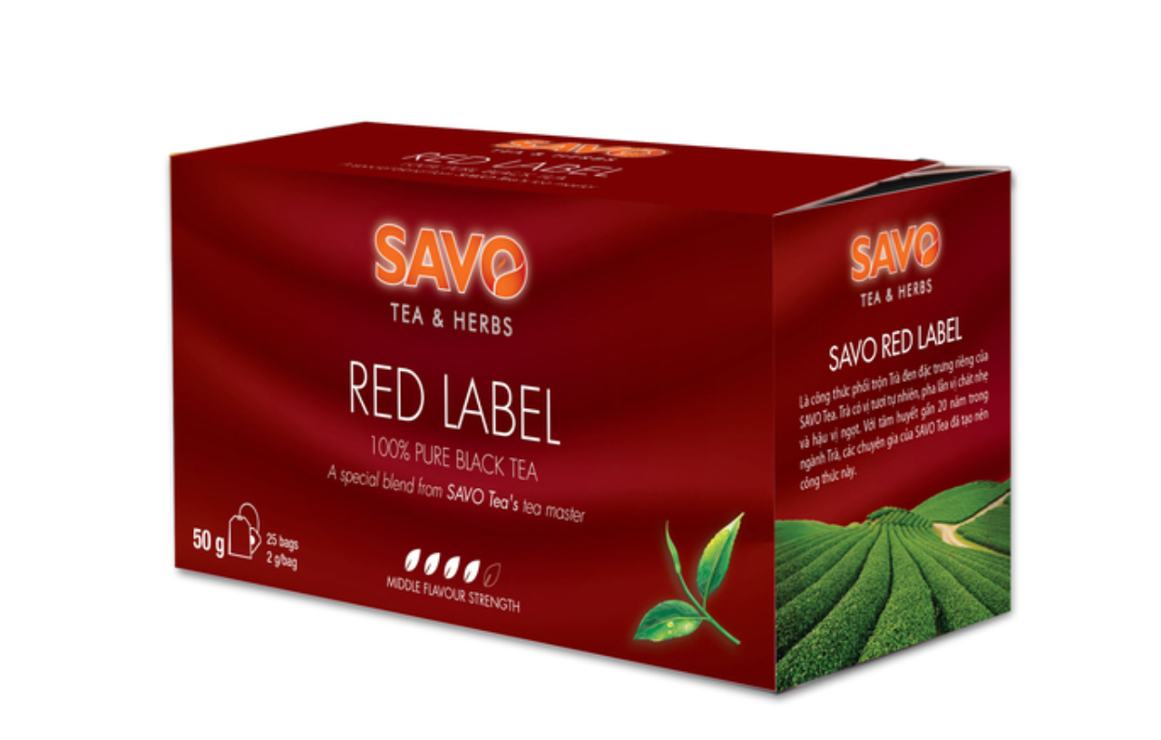 Trà đen Red Label Savo (25 gói x 2gr)