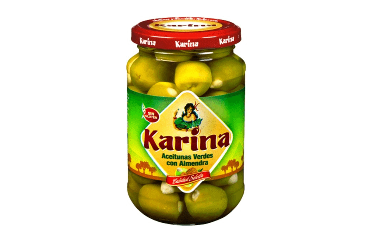 Trái Olive Xanh Nguyên Hạt Hiệu Karina 450g