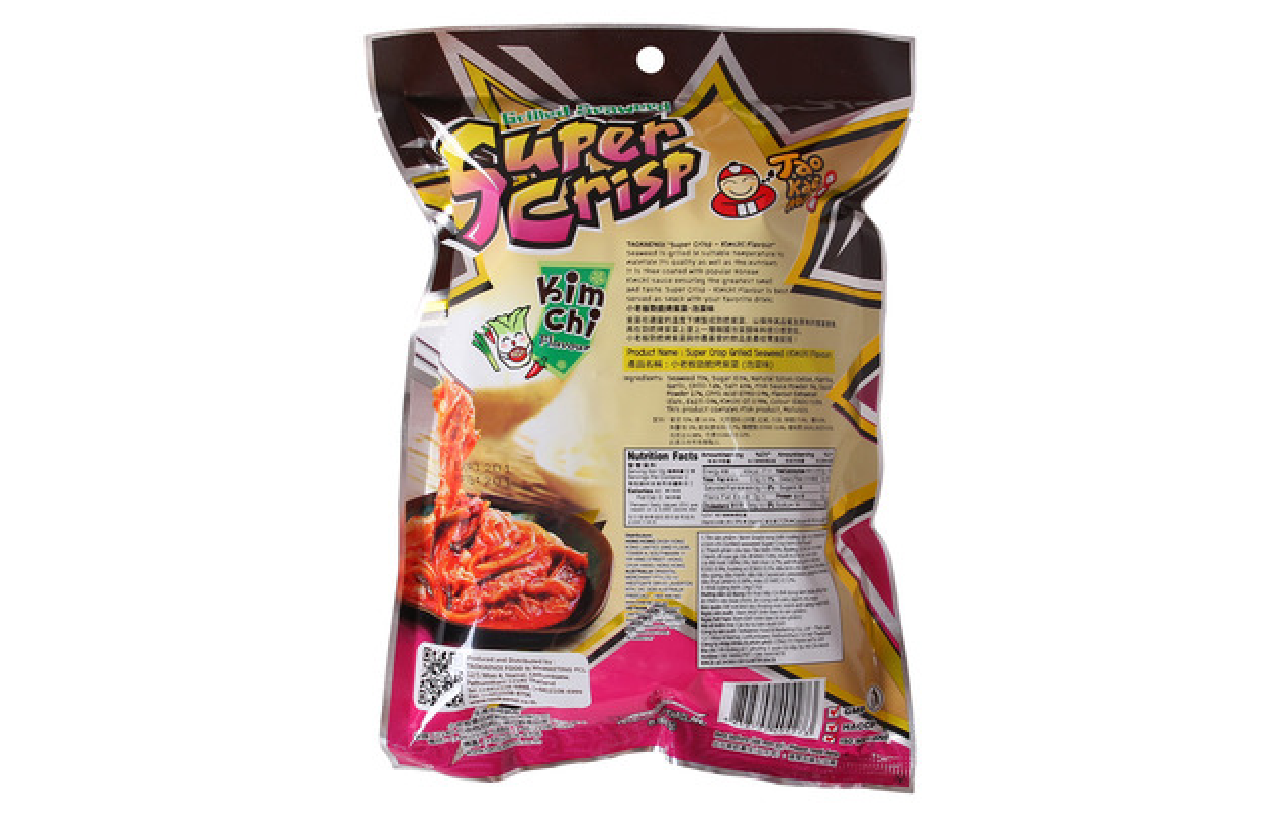 Snack Rong Biển Tao Kae Noi Super Crisp Vị Kim Chi 24g
