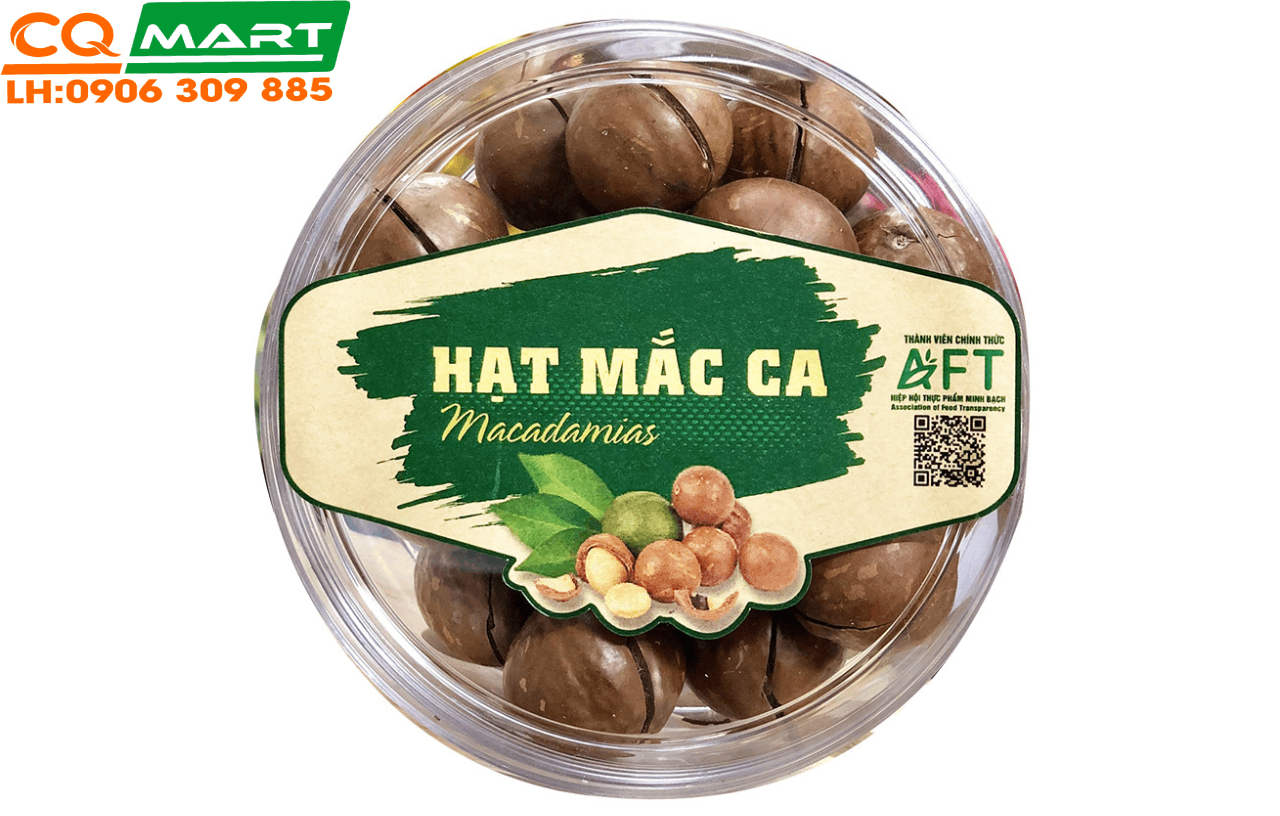 Hạt Macca CQ Food 200g - Hộp Tròn