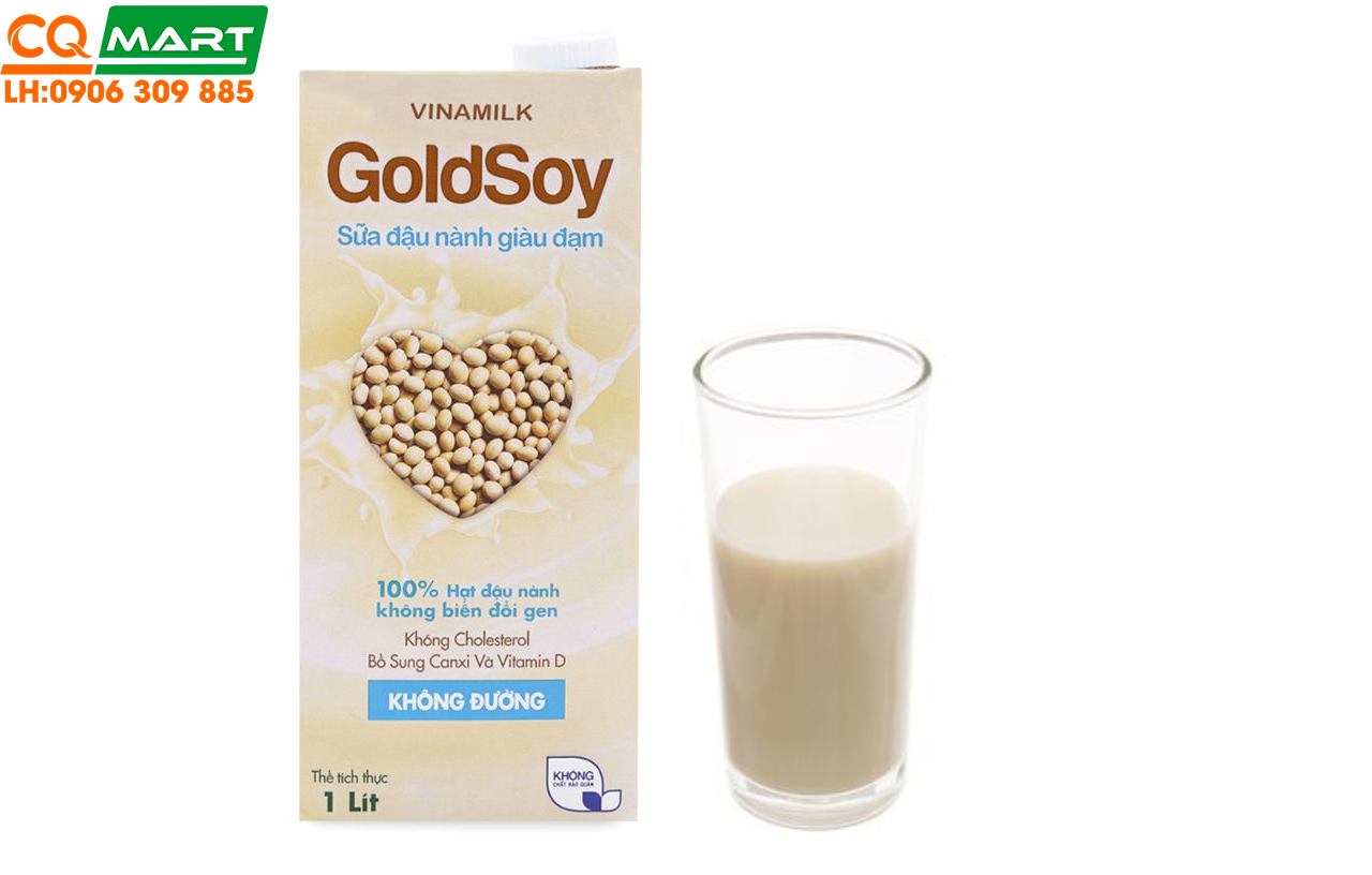Sữa Đậu Nành Không Đường Vinamilk Goldsoy 1L