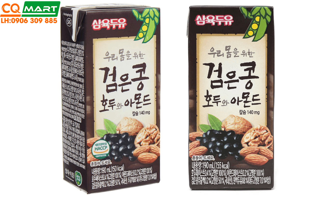 Sữa Hạnh Nhân Óc Chó Đậu Đen Hàn Quốc  Hộp 190ml