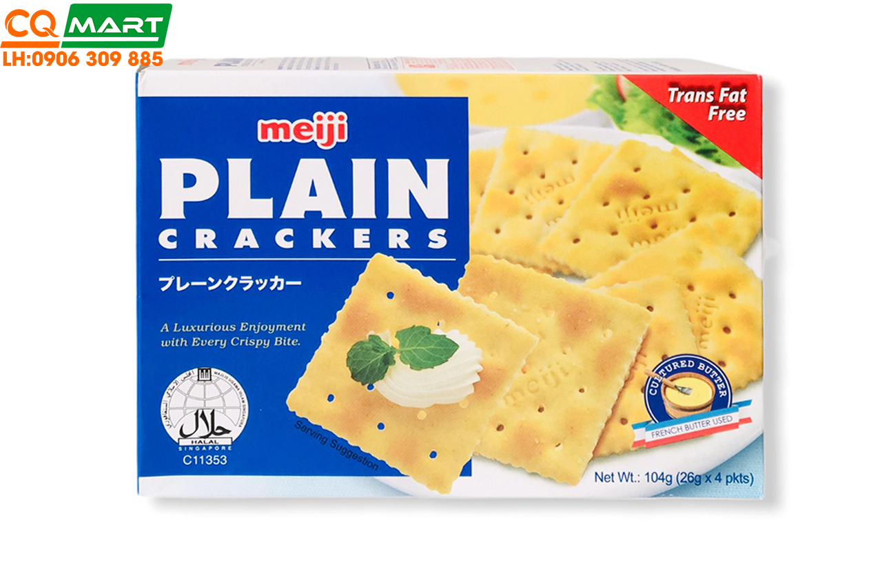 Bánh Meiji Plain Cracker Hộp 104g