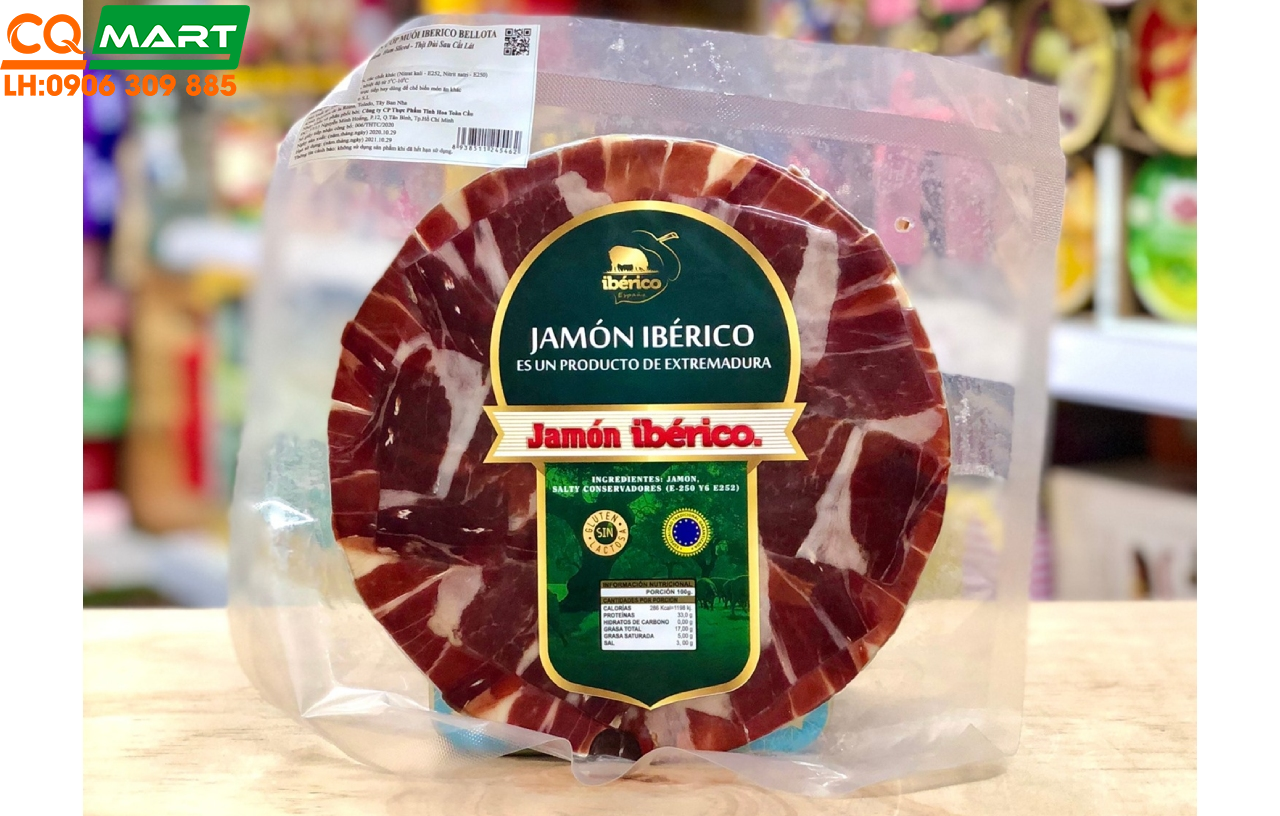 Thịt Lợn Uớp Muối Iberico - Đùi Trước Bellota Cắt Lát 100g
