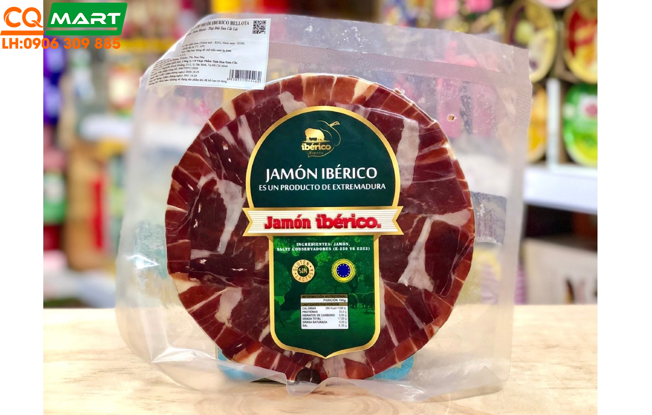 Thịt Lợn Ướp Muối Iberico - Đùi Sau Bellota Cắt Lát 100g