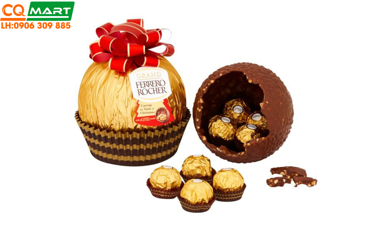 Chocolate Ferrero Rocher Quả Cầu Buộc Nơ 240g