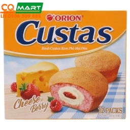 Bánh Custas Nhân Kem Dâu Phô Mai Hộp 282g