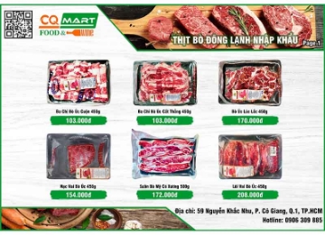 Bữa ăn gia đình ngon hơn với thực phẩm đông lạnh tại CQ MART