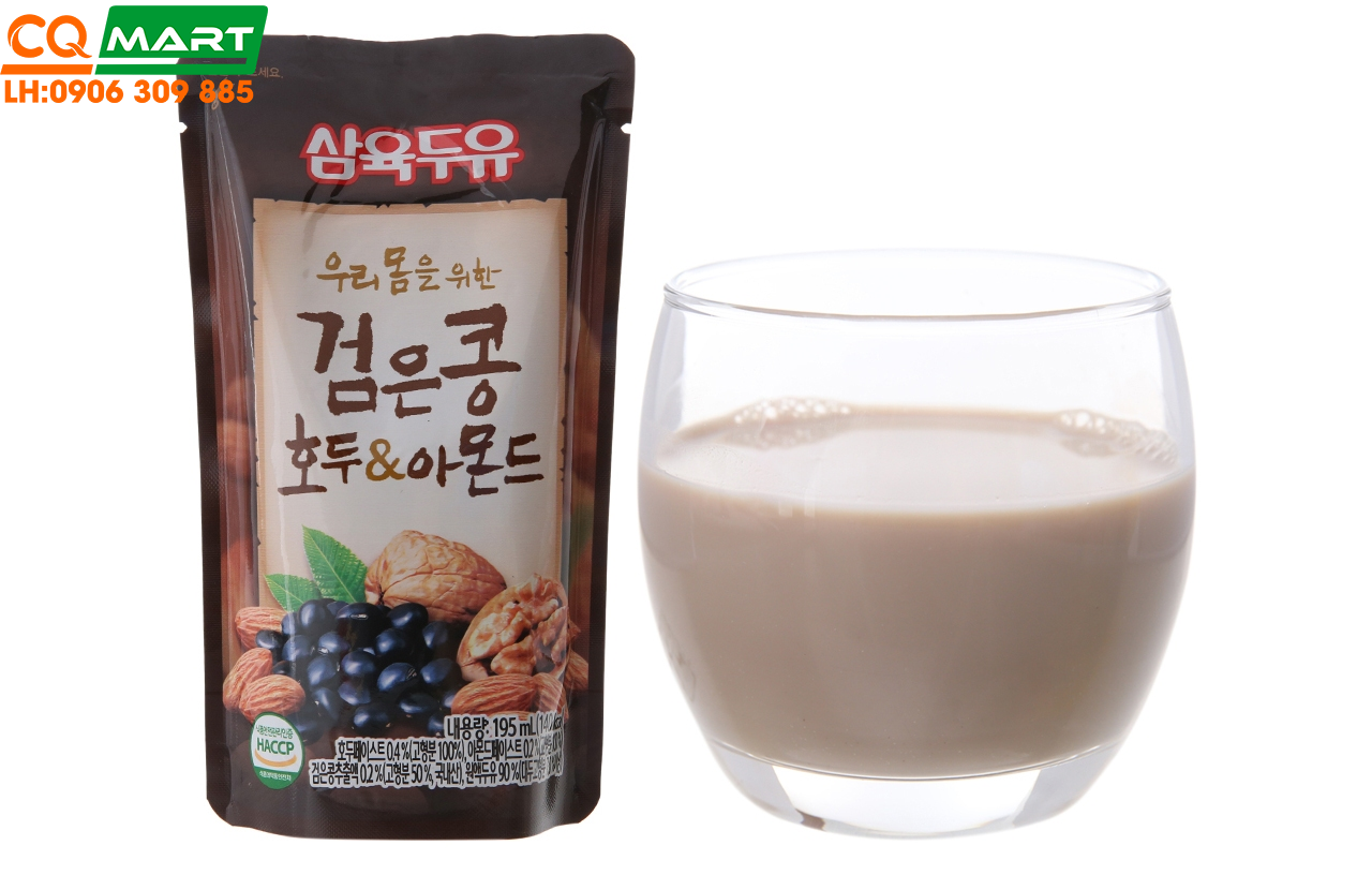 Sữa Đậu Đen, Óc Chó, Hạnh Nhân Hàn Quốc 195ML