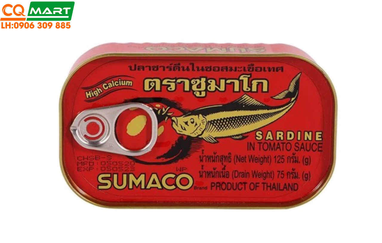 Cá Mòi Sốt Cà Chua Hiệu Sumaco 125g