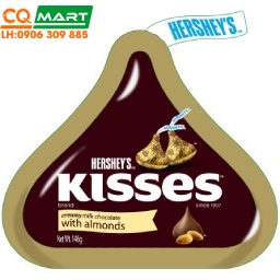 Socola Kem Sữa Với Hạnh Nhân Hershey’s Kisses 146g