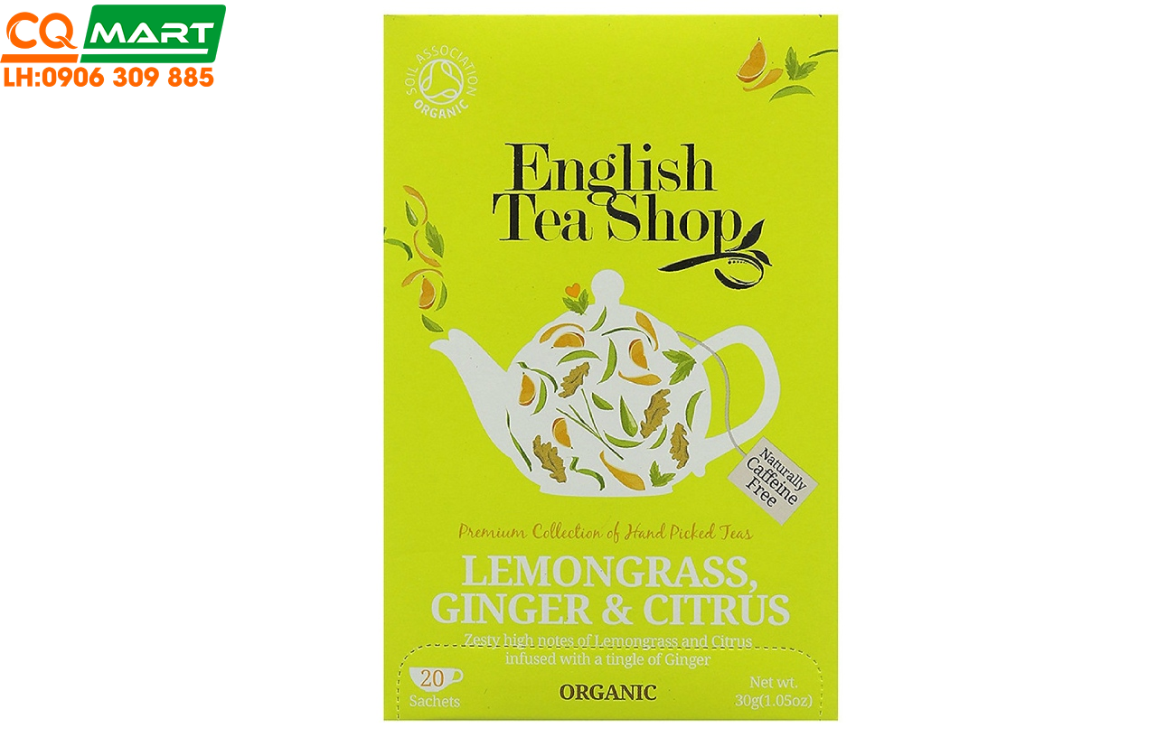 Trà Organic Lemongrass Ginger Và Citrus Fruits Hiệu English Tea Shop 40g