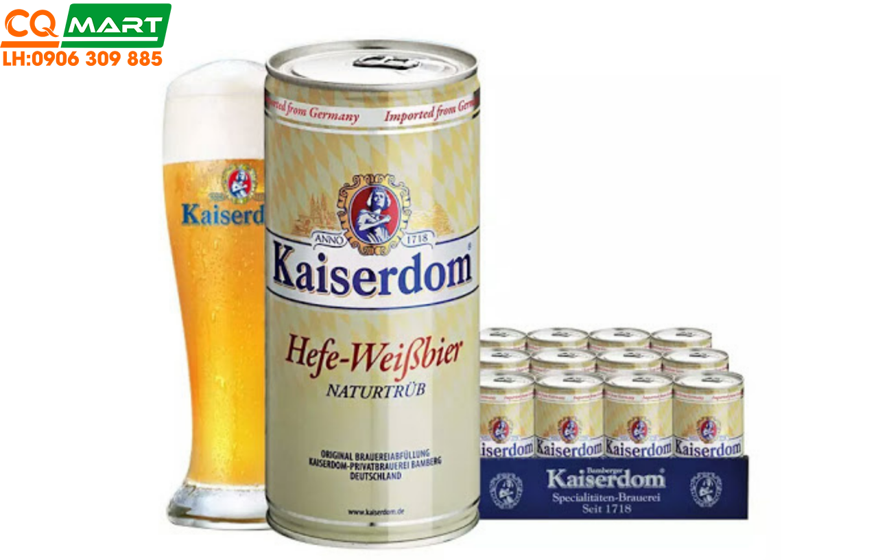 Bia Kaiserdom Hefe Weibbier 4,7% Lon Siêu To 1L
