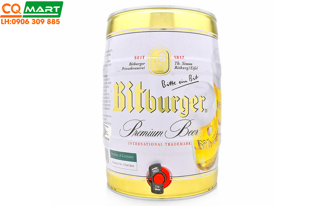 Bia Bitburger 5% Đức – Bom 5 lít 