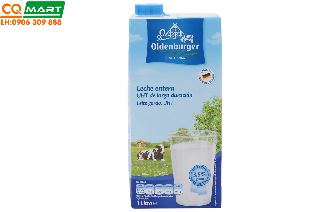 Sữa Tươi Nguyên Kem Oldenburger Hộp 1L
