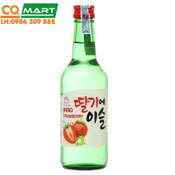 Rượu Hàn Quốc Soju Jinro Dâu 13% Chai 360ml