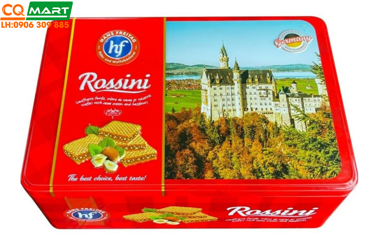 Bánh Xốp Rossini Castle Hộp Thiếc 250g