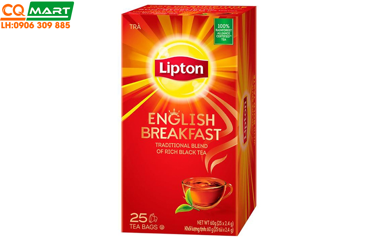 Trà Lipton Anh Quốc English Breafast (25 Gói x 2,4g)