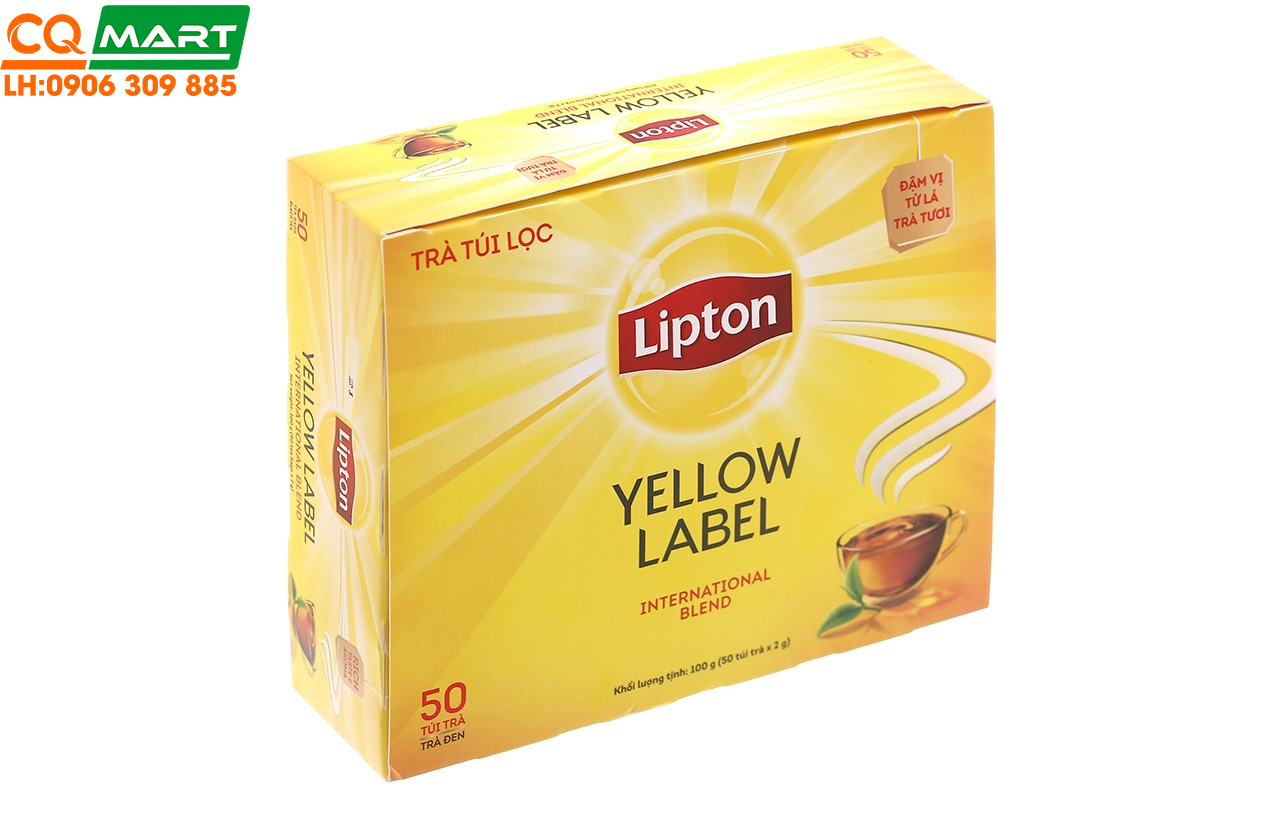 Trà Túi Lọc Lipton Nhãn Vàng Hộp 100g (50 túi)