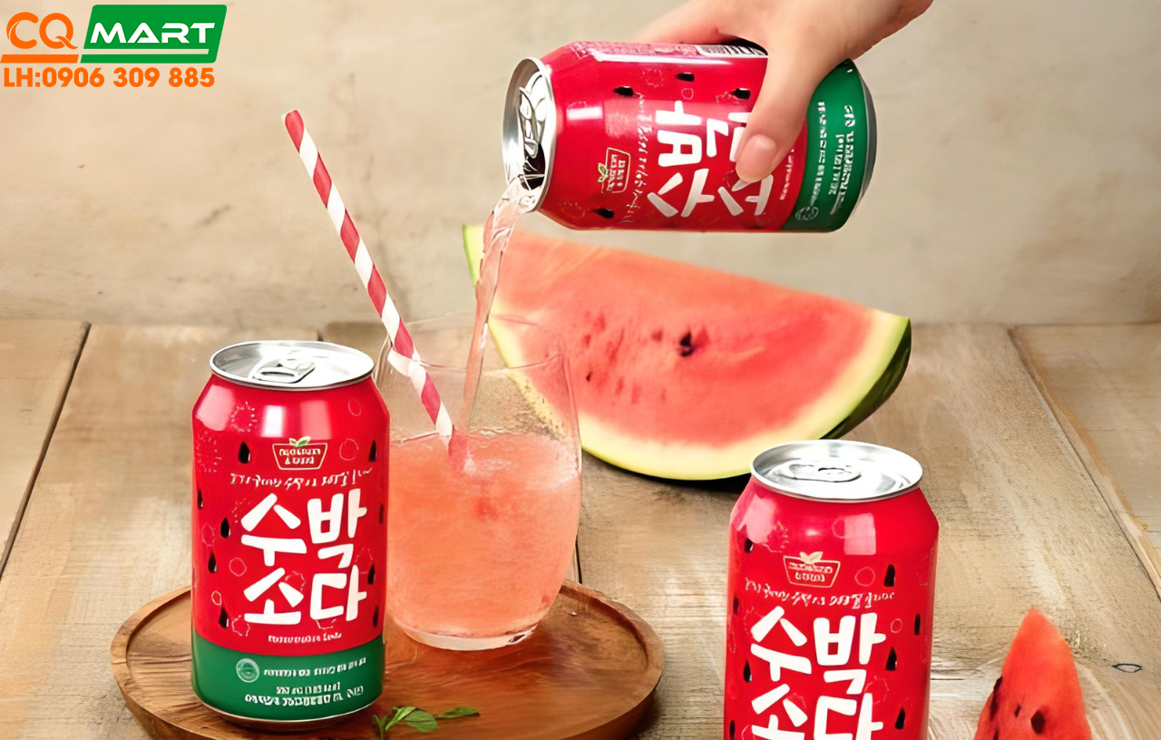 Soda Hàn Quốc SFC Vị Dưa Hấu Lon 350ml