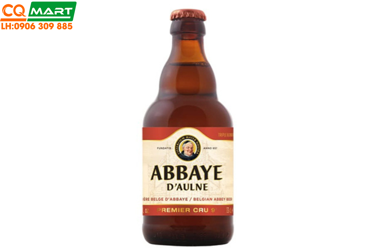 Bia vàng Abbaye D'Aulne Premier Cru 9% - Chai 330ml