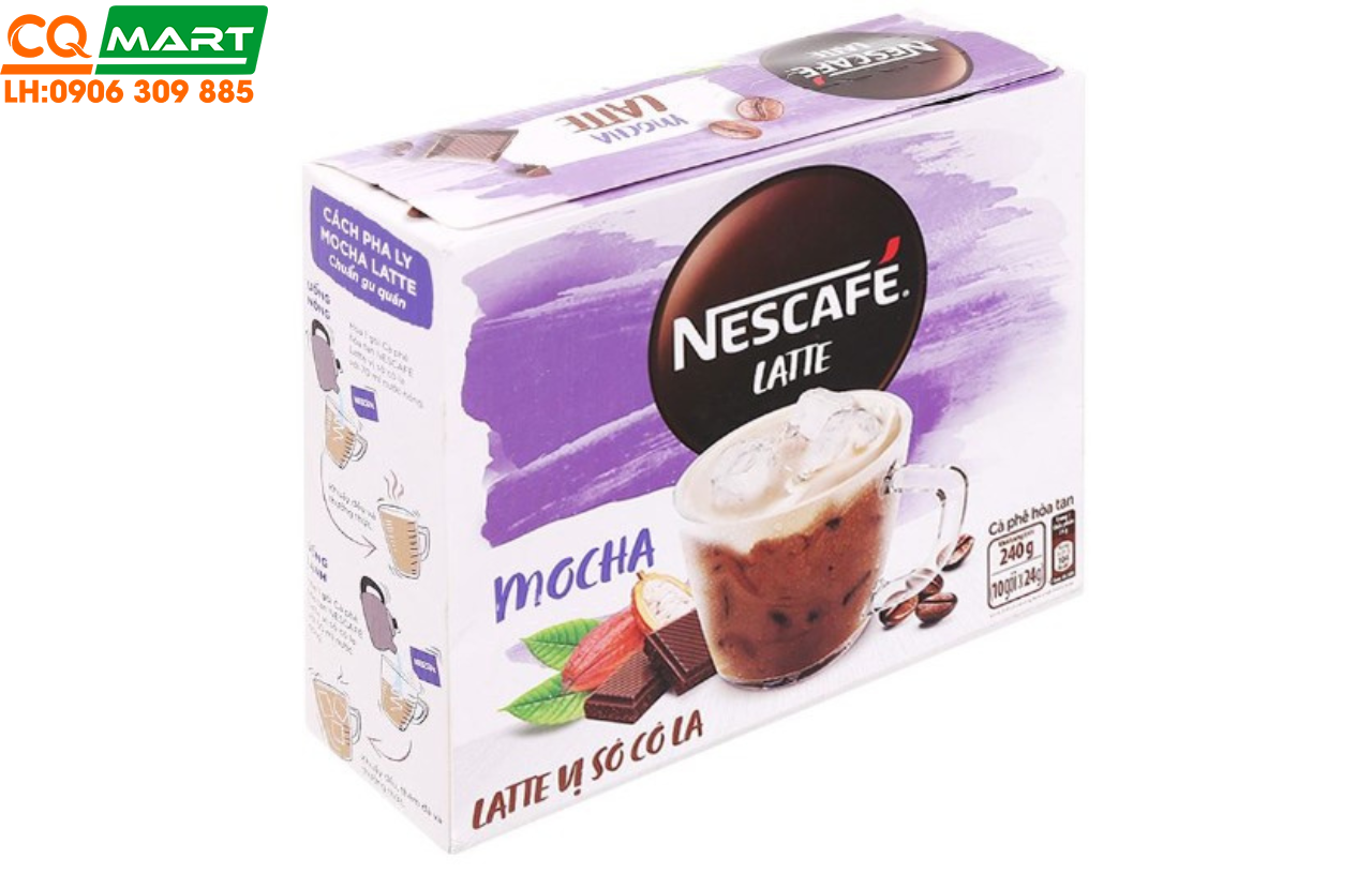 Cà Phê Nescafé Latte Mocha Vị Socola 240gram