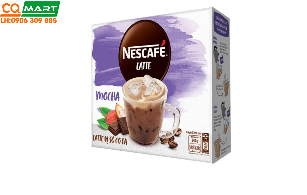 Cà Phê Nescafé Latte Mocha Vị Socola 240gram