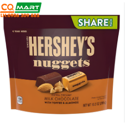 Socola Hershey's Nuggests Extra Creamy Milk Chocolate With Toffee & Almonds 289g