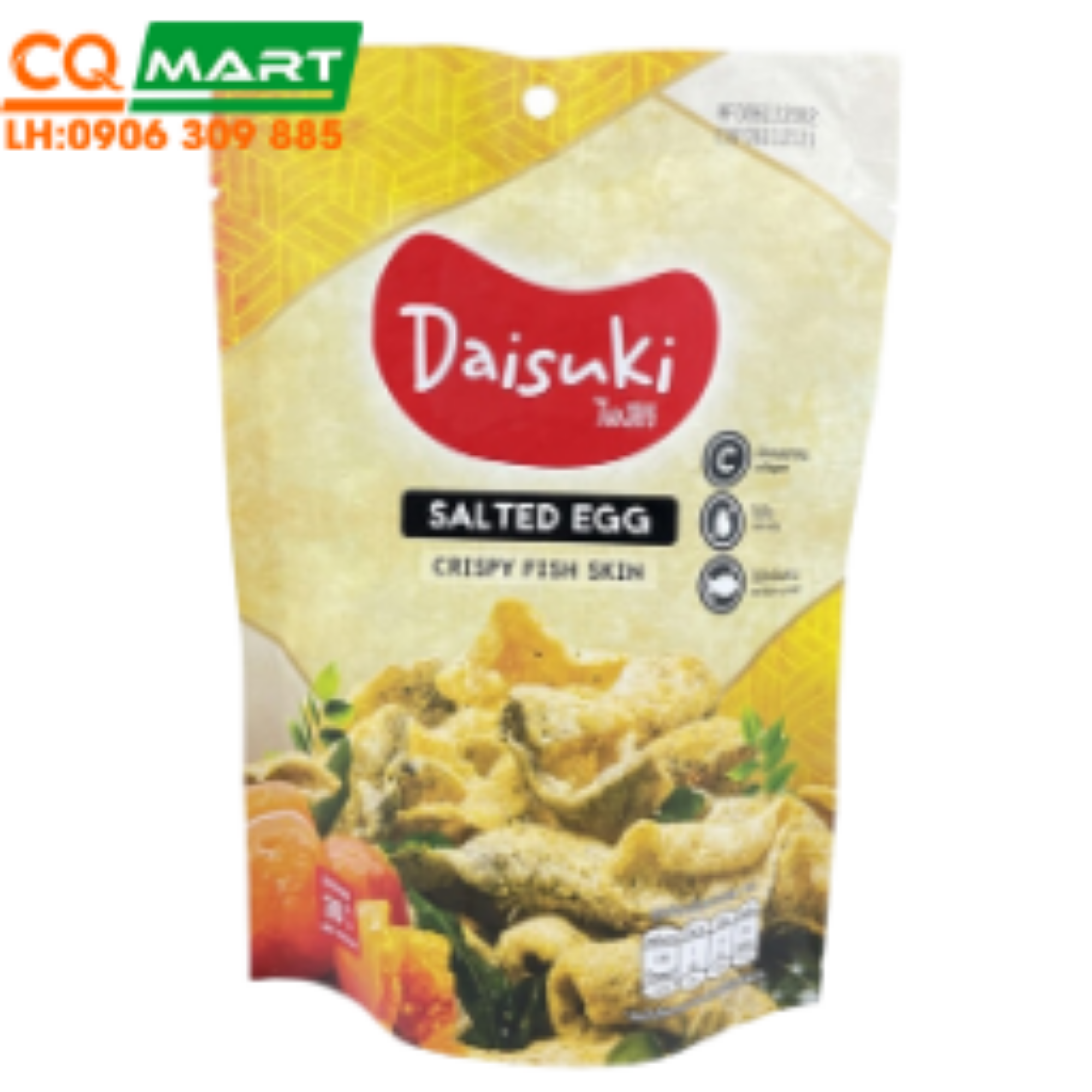 CQ Mart Food & Wine. Snack Da Cá Trứng Muối Thái Lan Dausuki Gói 30g