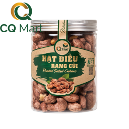 Hạt Điều Rang Củi Vỏ Lụa CQ Food 300g - Hũ Nhựa