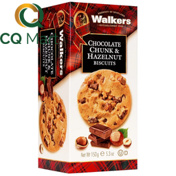Bánh Quy Socola Hạt Dẻ Walkers Choc Chunk & Hazelnut Hộp 150g