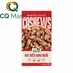 Hạt điều rang muối vỏ lụa CQ Food 200g - hộp giấy