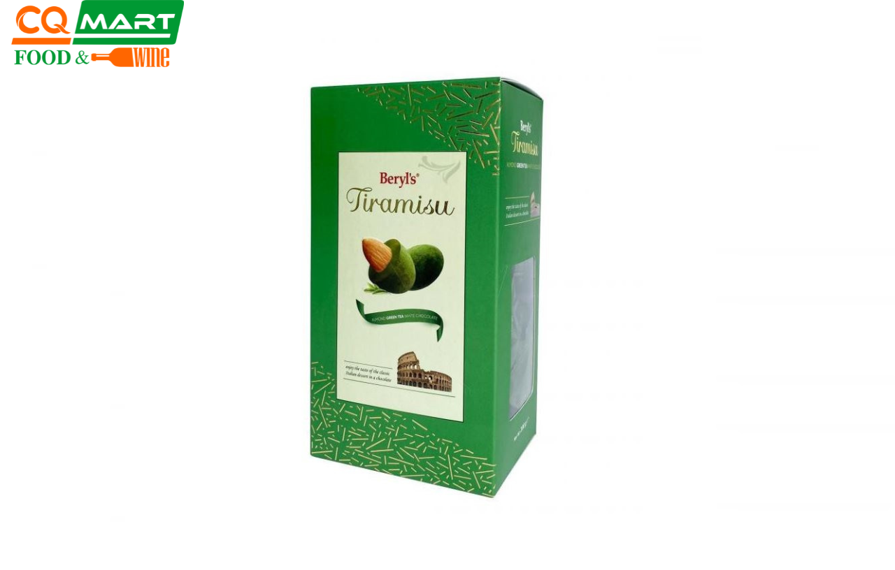 CQ Mart Food & Wine. Socola Trà Xanh Beryl's Tiramisu Almond Green Tea 180g