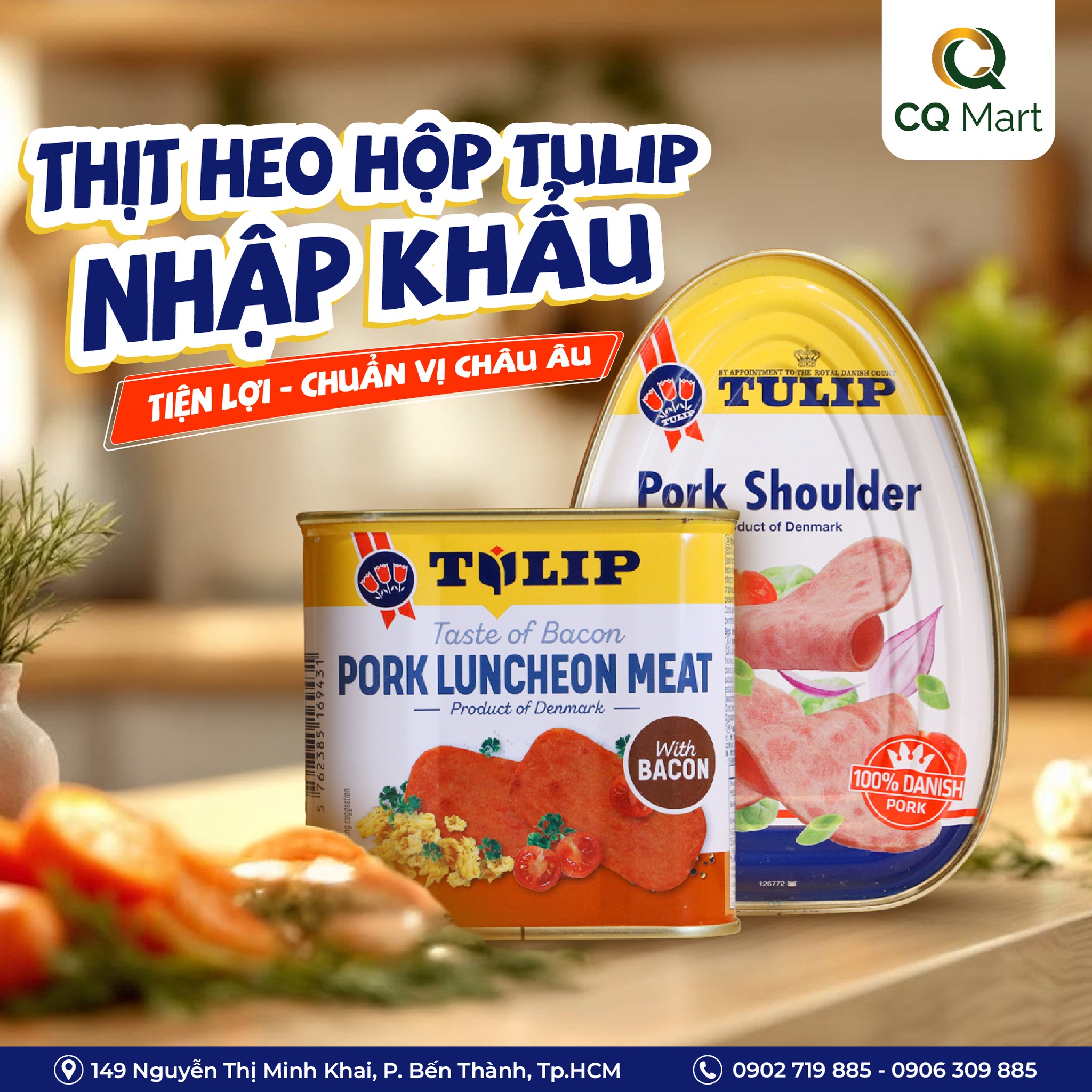 Thịt Heo Hộp Tulip Nhập Khẩu   tiện lợi, Đậm Vị mang đậm phong cách phương Tây