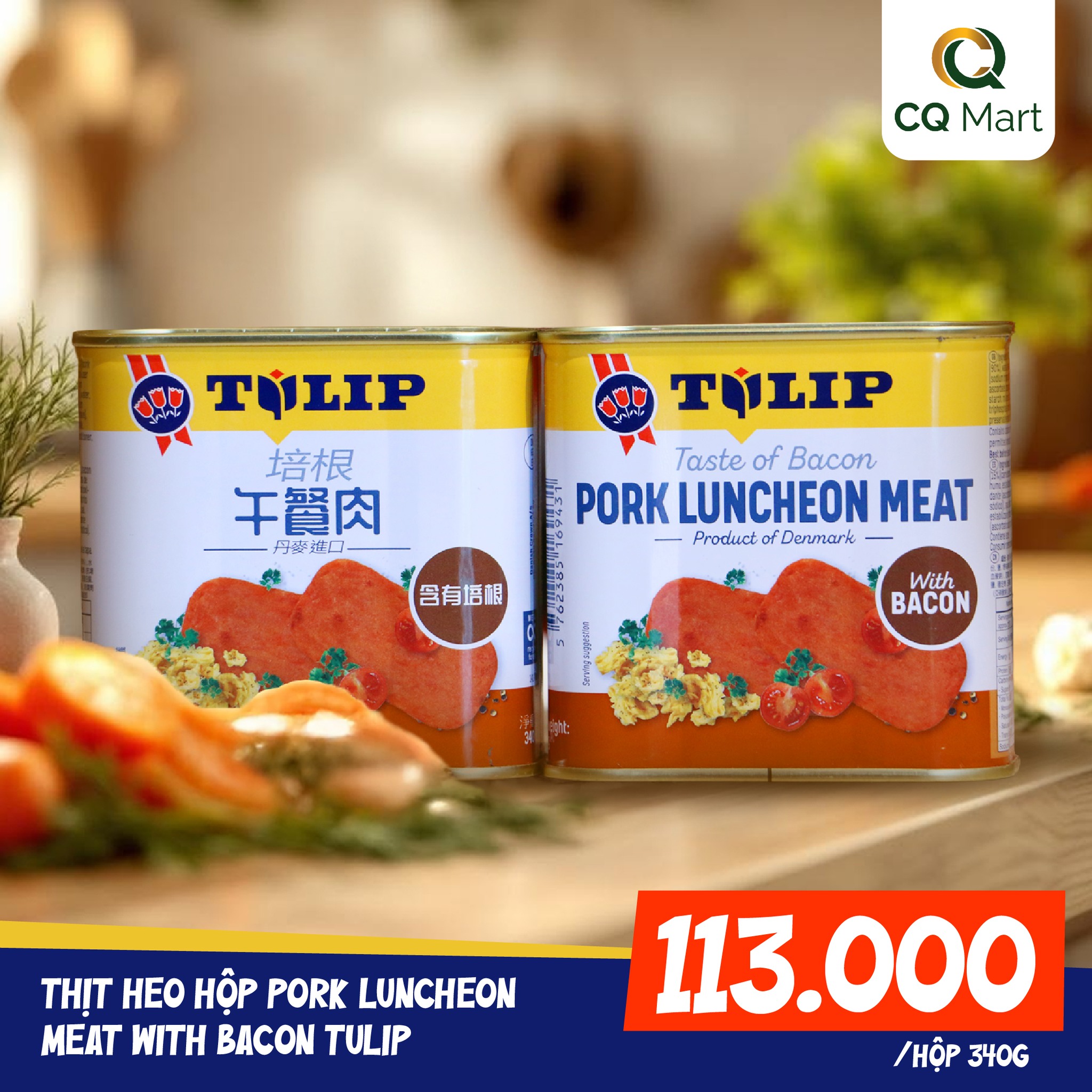 Thịt Heo Hộp Tulip Nhập Khẩu   tiện lợi, Đậm Vị mang đậm phong cách phương Tây