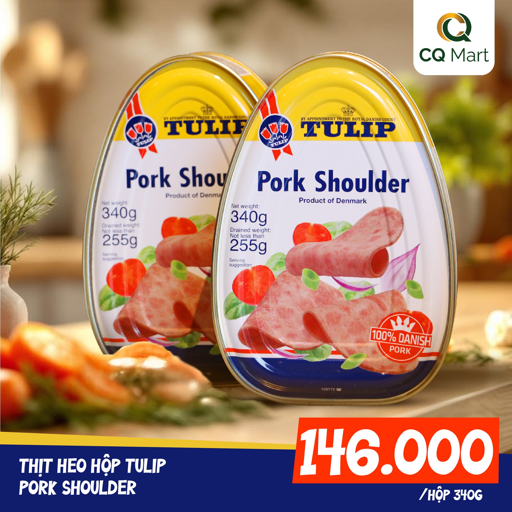 Thịt Heo Hộp Tulip Nhập Khẩu   tiện lợi, Đậm Vị mang đậm phong cách phương Tây